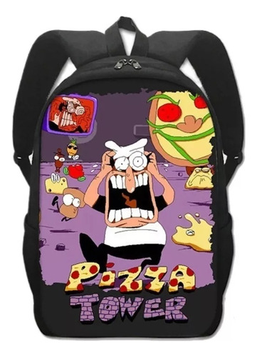 Mochila De Poliéster Transfronteriza Pizza Tower Pizza Tower