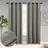 Taisier Home Cortinas Doradas Y Gris Oscuro Para Dormitorio,