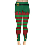 Cowcow Womens Elf Navidad Leggings, - 2xl