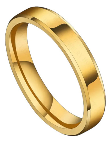 Aliança Casamento Ouro Chanfrada Tungstenio Compromisso 4mm