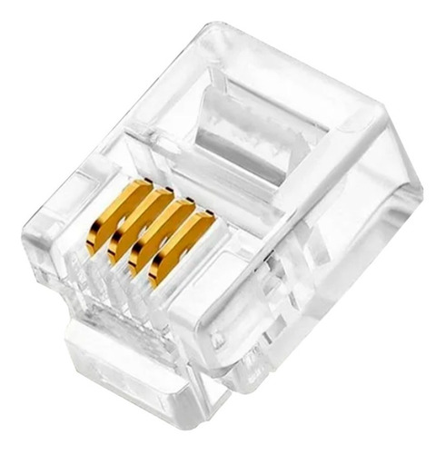 Kit 10 Peças Plug Modular Rj11 4x4 - Telefone