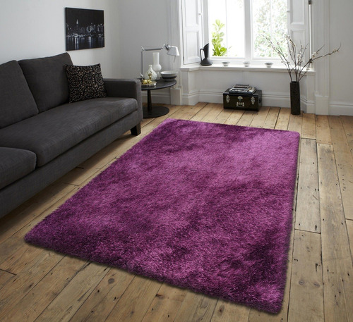 Tapete Para Sala Peludo Shag Morado  1.15x1.60mts