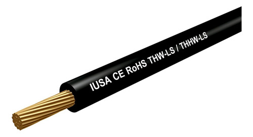 Cable Eléctrico Thw #12 100m Negro Iusa