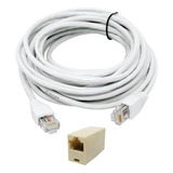 Kit Emenda Prolongador Extensor Rj45 Fêmea+cabo De Rede 5mt