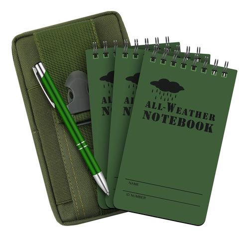 Eaasty Cuaderno Táctico Impermeable De 5 Piezas, Cuaderno De