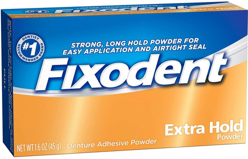 Fixodent Pwd Ex Hold Tamaño 1,6z - Fixodent Extra Hold Dent