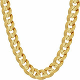 Collar Cadena Cubana Chapado En Oro 24k Para Hombres Y Mujer