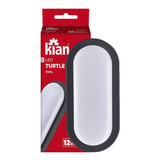 Kit 10 Arandela Tartaruga Preta Ip65 12w Branco Neutro 4000k