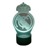 Real Madrid Fútbol Lampara Led Ilusion 3d Fanart