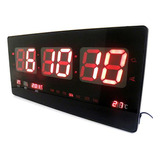 Relógio Parede Digital Led Alarme Data Termômetro Calendário