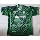 Camisa Do Palmeiras 2001 Rhumell Pirelli Autografada Alex 