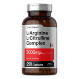 L-arginina Con L-citrulina Complejo 3000mg Horbaach 250 Caps
