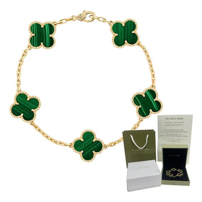 Van Cleef & Arpels Pulsera Alhambra Malaquita 5 Motivos | Meses sin interés