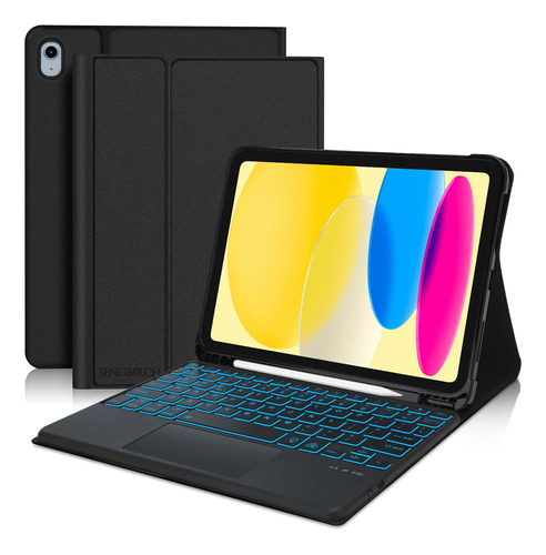 Funda Con Teclado Marca Yehobu /para iPad 10.9  / Black.