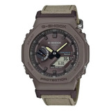 Reloj Casio G-shock Bluetooth Dig/ana Ga-b2100ct-5a Correa Caqui Bisel Marrón Fondo Marrón