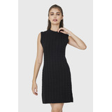 Vestido De Punto Trenzado Negro Nicopoly