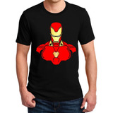 Remera Iron Man Silueta Tony Stark Comic Superheroe