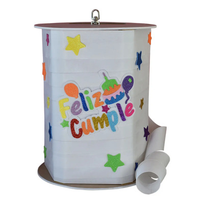 Piñata Giratoria REUTILIZABLE Lista Para Usar Decorsan 360 40cm De Alto Color Blanco Giratoria 360 Personaje Feliz Cumple Multicolor Tamaño De La Piñata Grande | Envío gratis