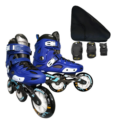 Patines Velocidad A8 Urbano + Protecciones + Mochila