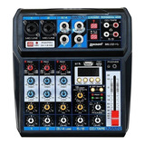 Mesa De Som Mixer Lexsen M6 6 Canais Mp3 Bluetooth Com Nfe