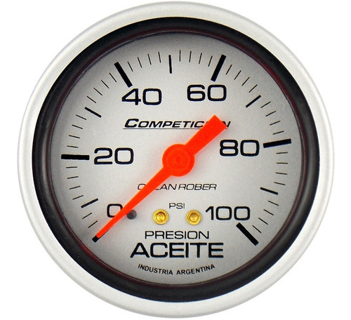 Reloj De Presión De Aceite Orlan Rober Competición 60mm