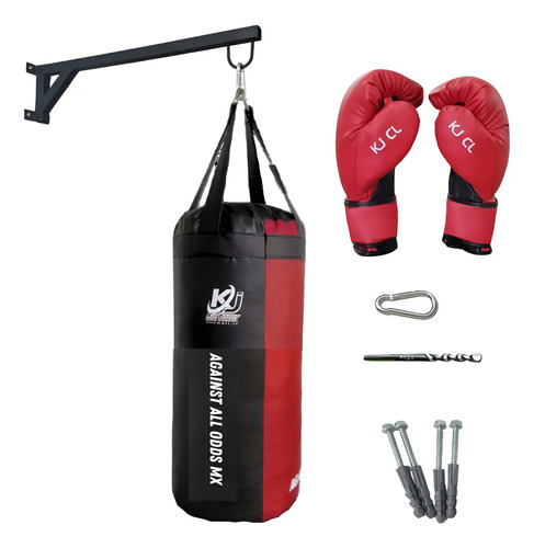 Kit De Box Publico #3 Costal 80cm+base+guantes Saco De Boxeo