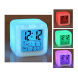 Reloj Despertador Led Aurora, Cambia A 7 Colores