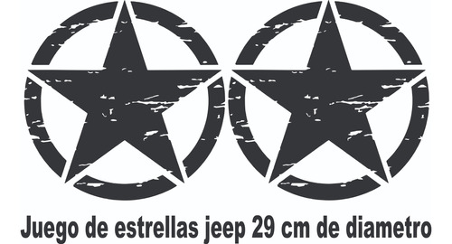 Calco Lateral Estrella Jeep 2 Unidades Vinilo 