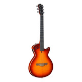 Guitarra Tagima Modena Eq Cherry Burst Steel, Orientada A La Derecha