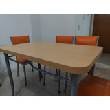 Juego De Mesa Comedor. Mesa Extensible 4 Sillas Y 2 Banqueta