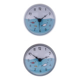 . De 2 Relojes De Con Ventosa, Reloj De Cocina Impermeable