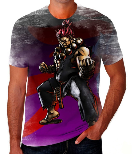 Camiseta Camisa Akuma Street Fighter Jogo Luta Moda Alta 03