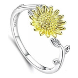 Anillo Girasol Plata 925