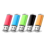 Unidades Flash Usb 5 Colores, Paquete De 5 Unidades De 128 M