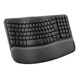 Teclado Ergonomico Wireless Logitech Wave Grafito- Revogames