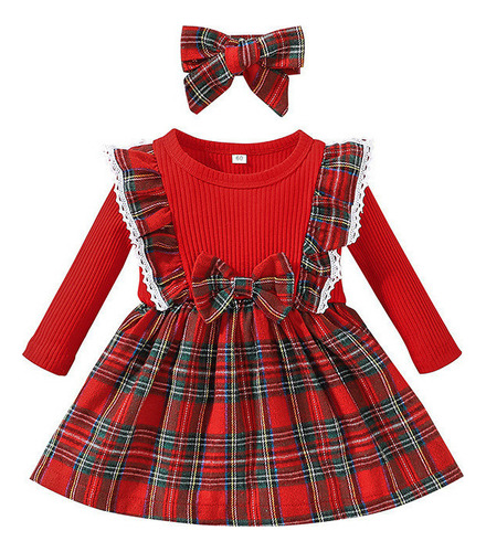 B Vestido De Mameluco Navideño Para Niñas Ropa De Navidad