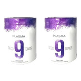 Polvo Decolorante Plasma Aclara 9 Tonos 500grs X 2 Unidades