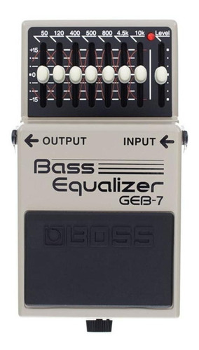 Pedal De Efecto Boss Bass Equalizer Geb-7  Gris