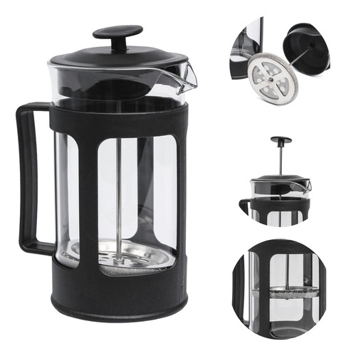 Cafeteira Francesa 600ml Leite Cremoso Cremeira Capuccino Cor Preto