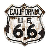 Cartel Ruta 66 Chapa California 66 Route Grande 78x75 C-002