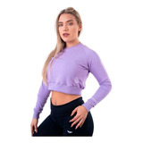 Buzo Crop Top Mujer Conquer Algodón