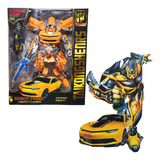 Muñeco Robot Transformer Auto Bumblebee C/arma 25 Cm Alto