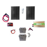 Kit Solar Inversor 1000w, Panel200w, Bateria80ah-control 30a