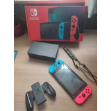 Nintendo Nintendo Switch Switch 32gb Standard Cor  Vermelho-néon, Azul-néon E Preto