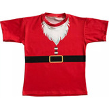 Camiseta Infantil Masculina De Natal Roupa De Papai Noel