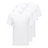 Camisas Hugo Boss Cuello V 3 Pack Blanco Para Men Original