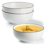 Set De 3 Grandes Tazones Para Sopa, Pho Y Ramen, Porcelana B