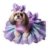Vestido Pet Princesa Ariel - Pequena Sereia - Roup Cachorro