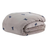 Cobertor Manta Vintage Toque Seda Estampado Queen 220x240cm Cor Bege Desenho Do Tecido Bolt