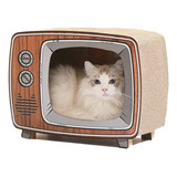 Rascador De Tv Para Gatos, Cama De Salón De Cartón, Casa De